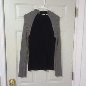 A|X Armani Exchange Trademark  Cotton Blend Men's Black And Gray Sweater. Size S